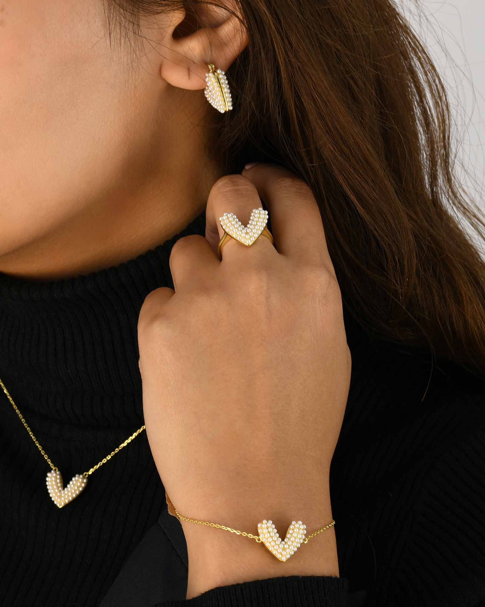 Heart Pearl Rings - 8110000 - Image 3