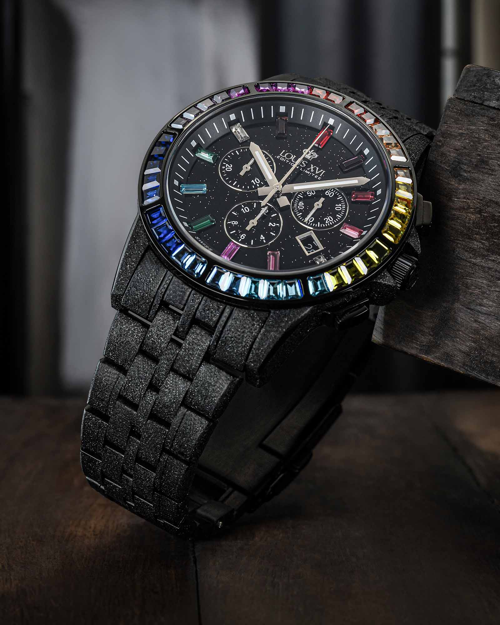 Majesté Frosted Iced Out 1129 Rainbow - 43mm - Image 4